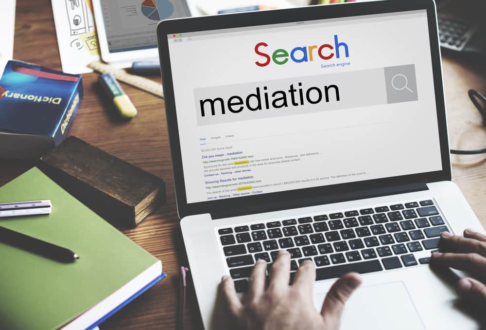 Get in touch with Carol Romine to discuss Indiana Divorce Mediation services image shows online search for mediation